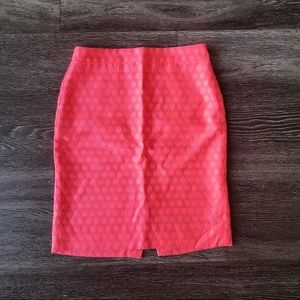 Pink Polka Dot Pencil Skirt